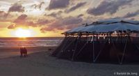 Bamboe theater op het strand , Kunstklank